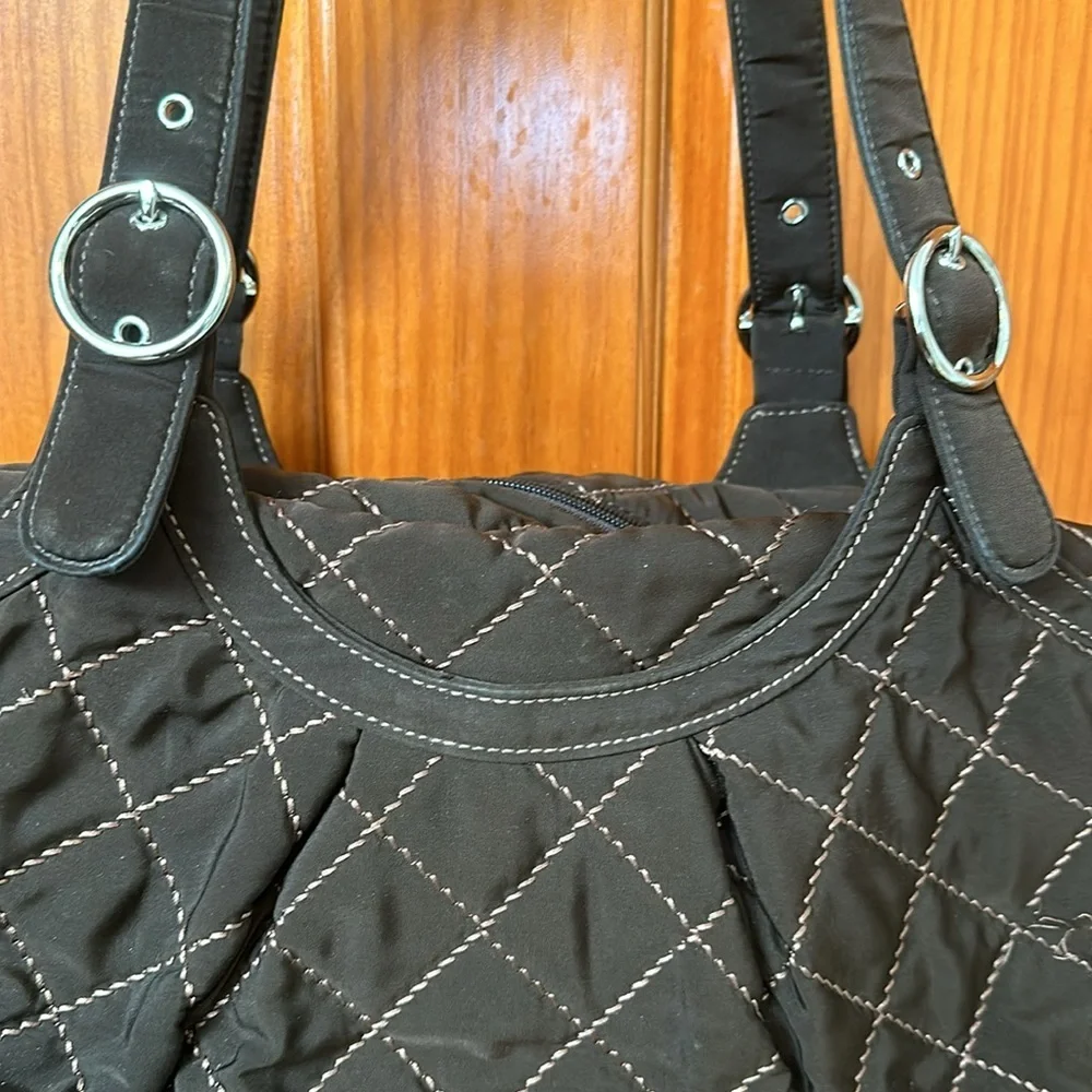 VERA BRADLEY Brown Quilted Heavy Duty Diaper Bag. Never used.